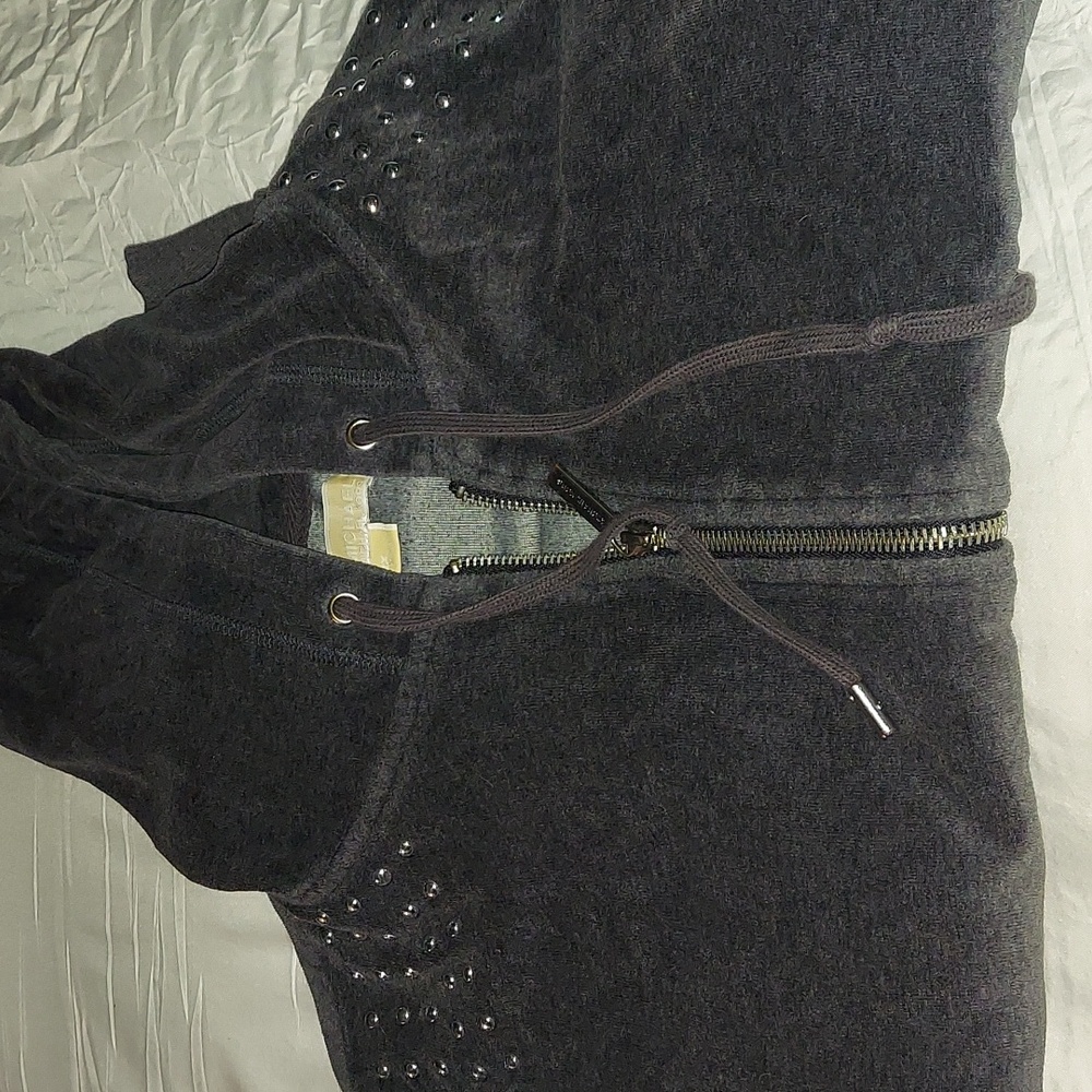 Michael Kors Charcoal Studded Hoodie 2x